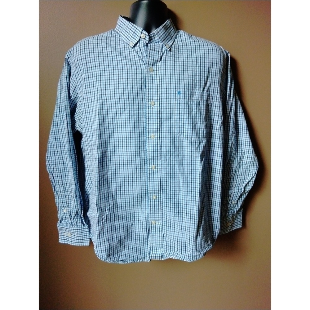 Izod Shirt Men's - Size Large - Multi-color Plaid Long Sleeve Button Down